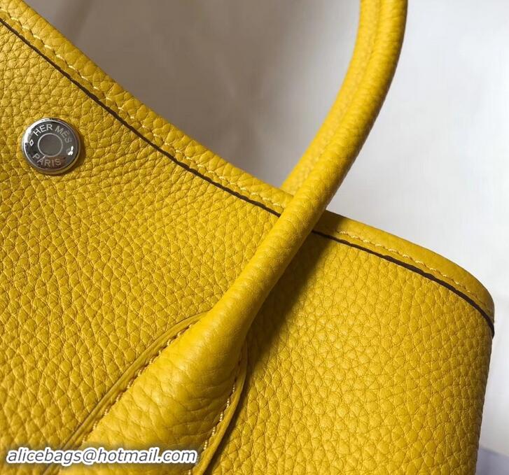 Imitation Hermes Calfskin Garden Party 30cm Bag 425011 Yellow