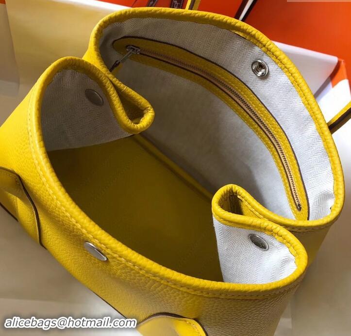 Imitation Hermes Calfskin Garden Party 30cm Bag 425011 Yellow