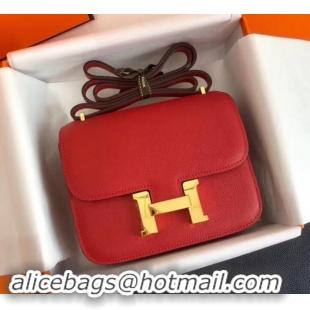 Charming Hermes Constance MM Bag in Epsom Leather Red with Gold Hardware H42611