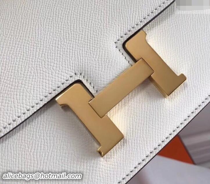 Popular Style Hermes Constance MM Bag in Epsom Leather White with Gold Hardware H42611