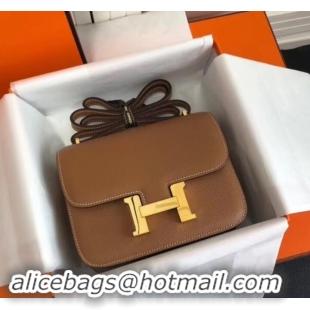 Best Product Hermes Constance MM Bag in Epsom Leather Brown with Gold Hardware H42611