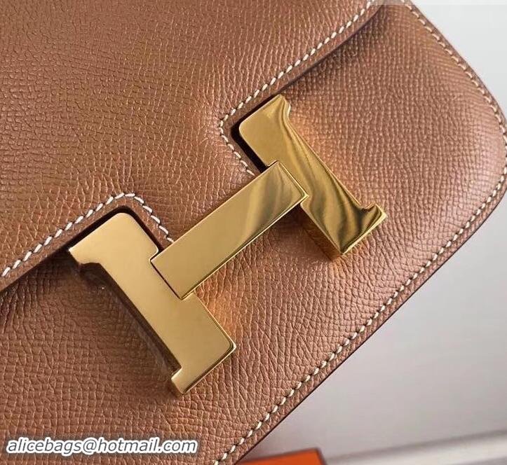 Best Product Hermes Constance MM Bag in Epsom Leather Brown with Gold Hardware H42611