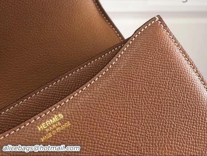 Best Product Hermes Constance MM Bag in Epsom Leather Brown with Gold Hardware H42611