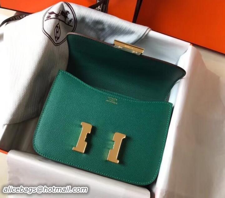 Trendy Design Hermes Constance MM Bag in Epsom Leather Peacock Green with Gold Hardware H42611