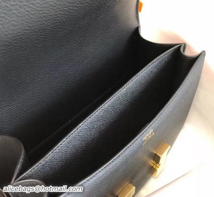 Discount Hermes Constance MM Bag in Epsom Leather Black with Gold Hardware H42611