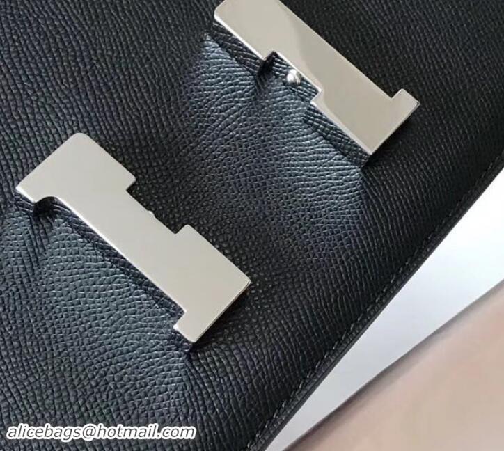 Best Quality Hermes Constance MM Bag in Epsom Leather Black with Silver Hardware H42611