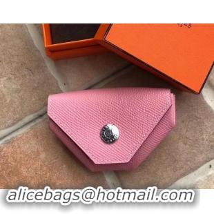 Luxury Discount Hermes Epsom Leather Le 24 Van Cattle Chevre Vintage Coin Purse H42616 Pink