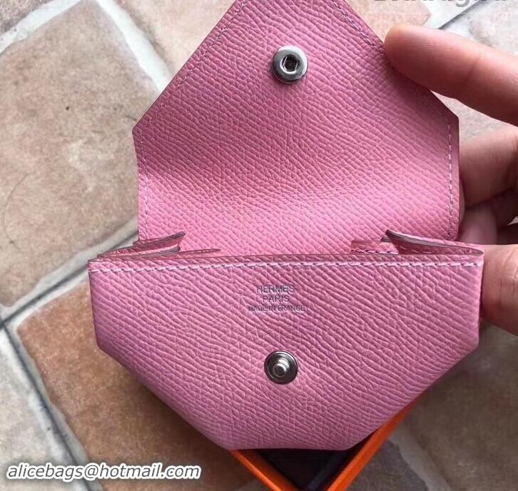 Luxury Discount Hermes Epsom Leather Le 24 Van Cattle Chevre Vintage Coin Purse H42616 Pink