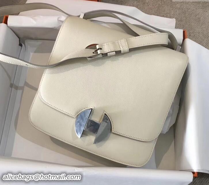 Imitation Hermes 2002 - 26 Bag Creamy In Evercolor Calfskin With Adjustable Strap H42620