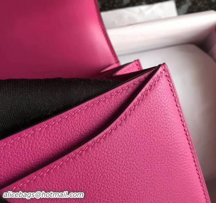 Luxury Hermes 2002 - 26 Bag Fuchsia In Evercolor Calfskin With Adjustable Strap H42620