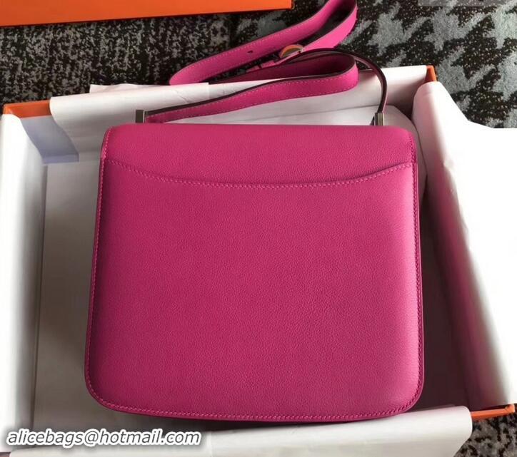 Luxury Hermes 2002 - 26 Bag Fuchsia In Evercolor Calfskin With Adjustable Strap H42620