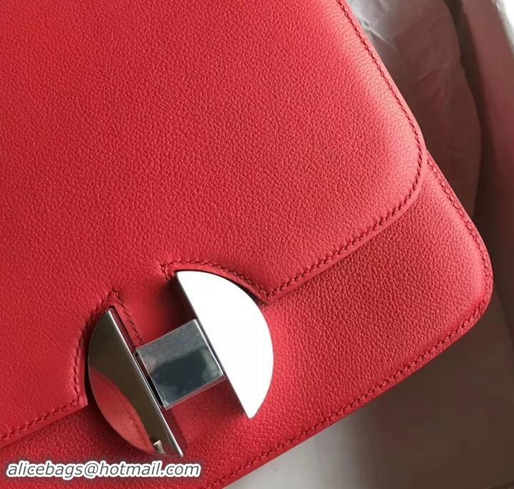 Top Quality Hermes 2002 - 26 Bag Red In Evercolor Calfskin With Adjustable Strap H42620