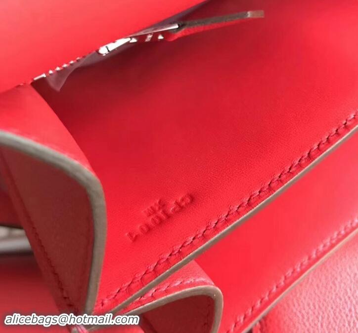 Top Quality Hermes 2002 - 26 Bag Red In Evercolor Calfskin With Adjustable Strap H42620