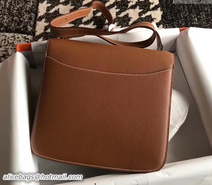 Luxury Hot Hermes 2002 - 26 Bag Brown In Evercolor Calfskin With Adjustable Strap H42620