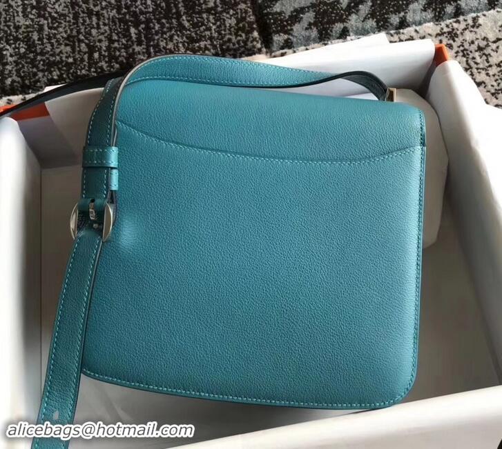 New Product Hermes 2002 - 26 Bag Denim Blue In Evercolor Calfskin With Adjustable Strap H42620