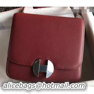 Top Quality Hermes 2002 - 26 Bag Burgundy In Evercolor Calfskin With Adjustable Strap H42620