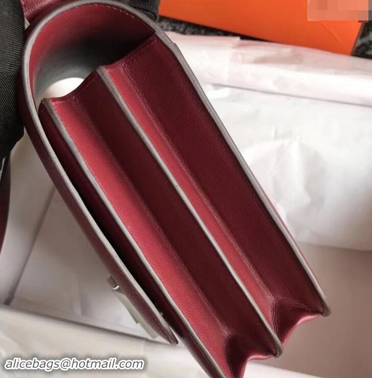 Top Quality Hermes 2002 - 26 Bag Burgundy In Evercolor Calfskin With Adjustable Strap H42620