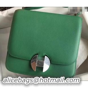 AAAAA Hermes 2002 - 26 Bag Bamboo Green In Evercolor Calfskin With Adjustable Strap H42620