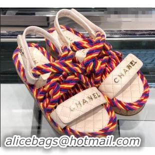 Buy Cheap Chanel Cord Sandals G34602 Multicolor ​2019