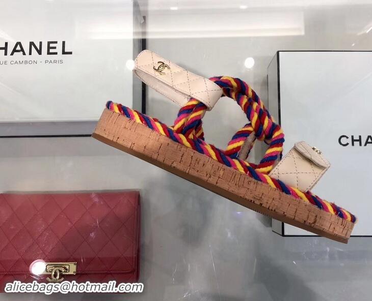 Buy Cheap Chanel Cord Sandals G34602 Multicolor ​2019