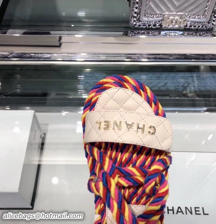 Buy Cheap Chanel Cord Sandals G34602 Multicolor ​2019