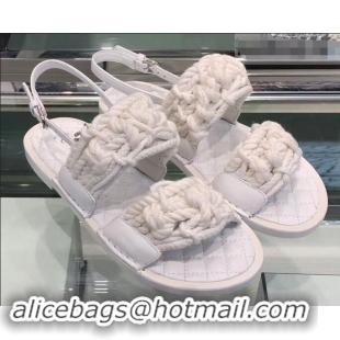 Hot Sell Chanel Cord Sandals G34155 White ​2019