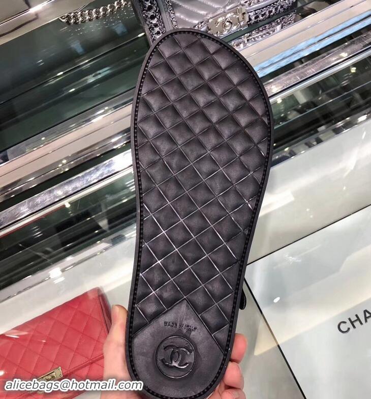 Low Cost Chanel Pearls Around Sandals G32359 Black 2019