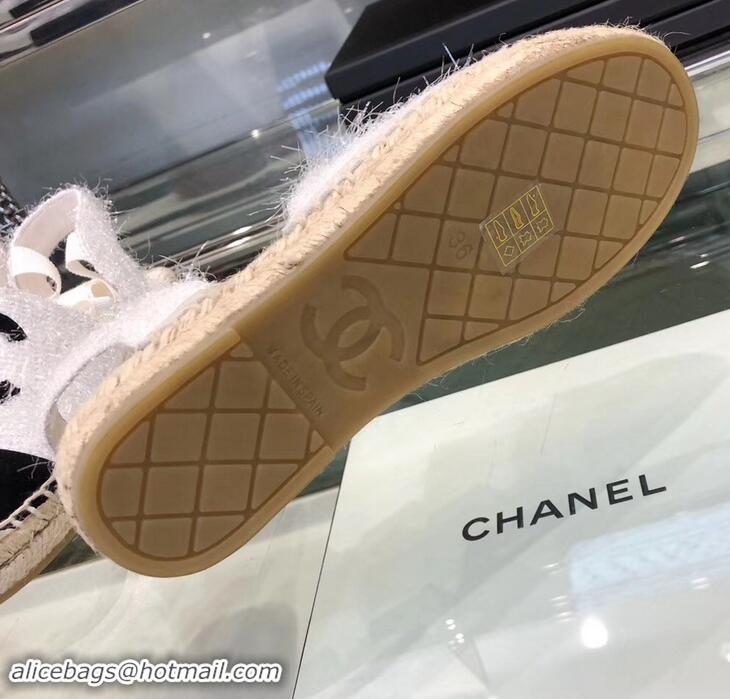 Top Quality Chanel Lace-ups Espadrilles G41732 Tweed 2019