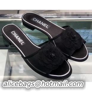 Cheapest Chanel Mesh and Grosgrain Mules G34542 Black 2019