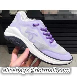 Specials Chanel Mesh and Fabric Sneakers G34763 Lilac 2019