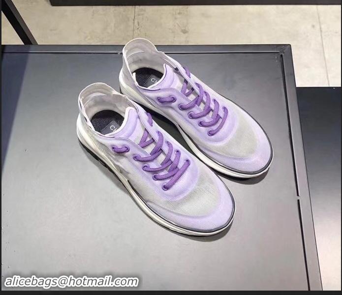 Specials Chanel Mesh and Fabric Sneakers G34763 Lilac 2019