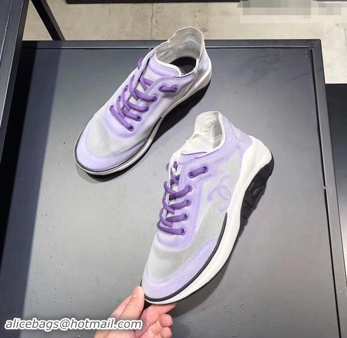 Specials Chanel Mesh and Fabric Sneakers G34763 Lilac 2019