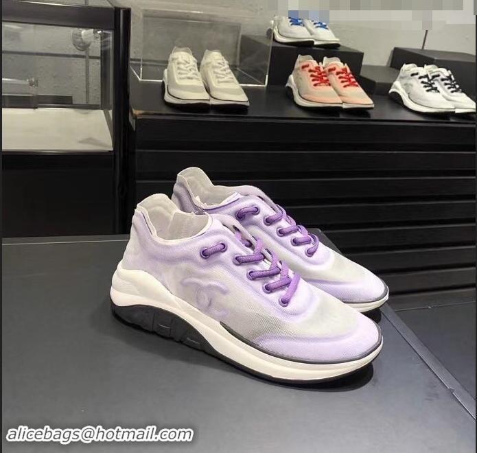 Specials Chanel Mesh and Fabric Sneakers G34763 Lilac 2019