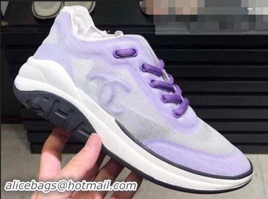 Specials Chanel Mesh and Fabric Sneakers G34763 Lilac 2019