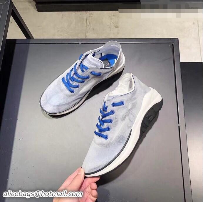 Discount Chanel Mesh and Fabric Sneakers G34763 Blue 2019