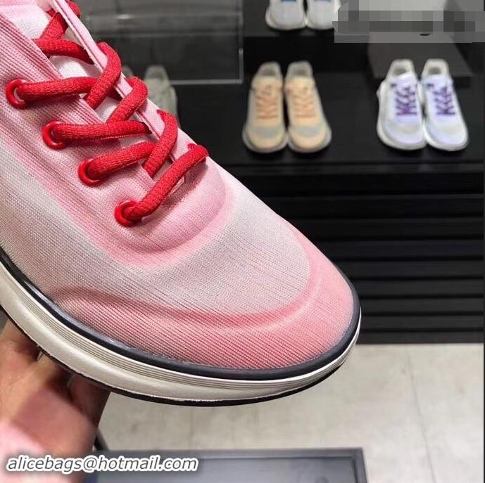 Popular Style Chanel Mesh and Fabric Sneakers G34763 Pink 2019