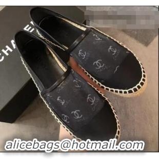 Trendy Design Chanel All Over Logo Espadrilles G42334 Black 2019