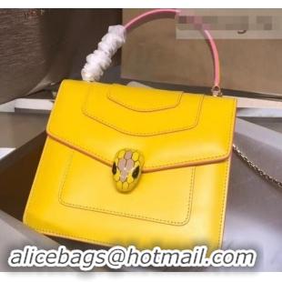 Affordable Price Bvlgari Serpenti Forever 18cm Crossbody Bag B42631 Yellow 2019 