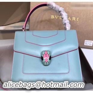 Best Price Bvlgari Serpenti Forever 18cm Crossbody Bag B42631 Sky Blue/Purple 2019 