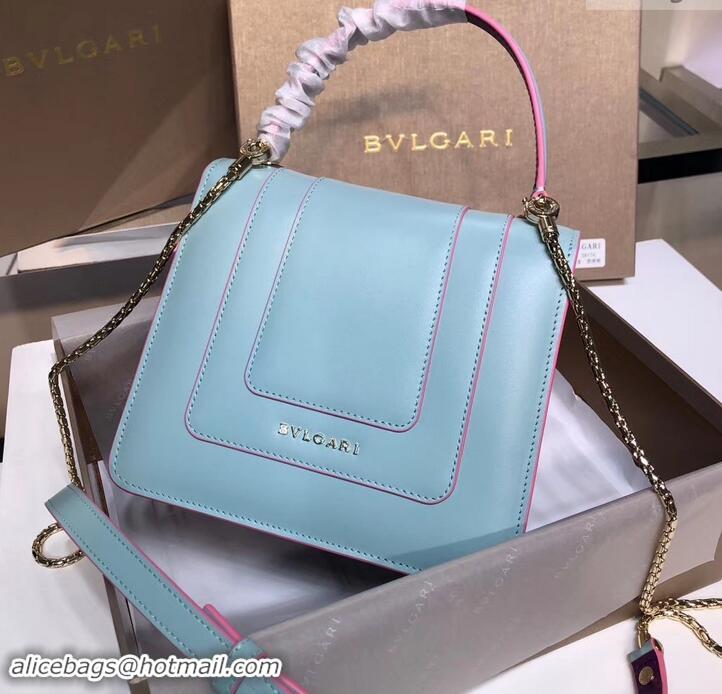 Best Price Bvlgari Serpenti Forever 18cm Crossbody Bag B42631 Sky Blue/Purple 2019 