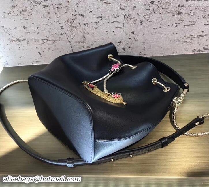 Top Quality Bvlgari Serpenti Forever Bucket Bag B42632 Black 2019 