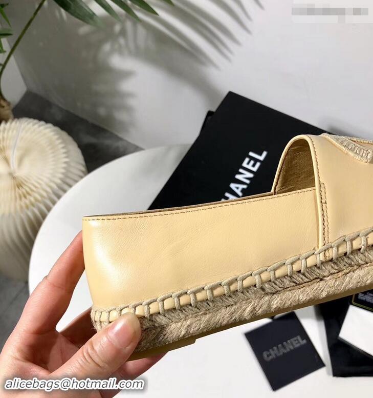 Lower Price Chanel Stitching CC Logo Espadrilles GG42609 Beige