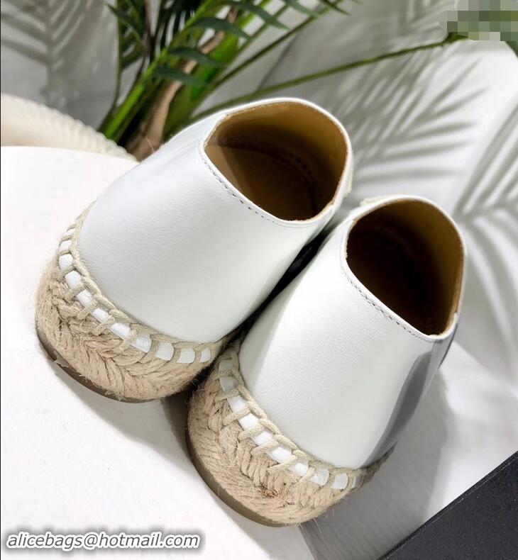 Popular Style Chanel Stitching CC Logo Espadrilles GG42609 White