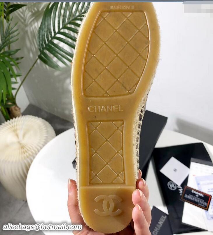 Chic Reproduction Chanel Stitching CC Logo Espadrilles GG42613 Gun Color