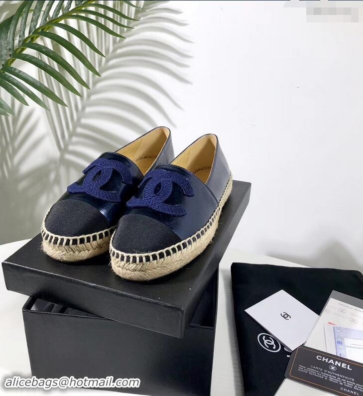 Faux Cheap Chanel Stitching CC Logo Espadrilles GG42613 Blue