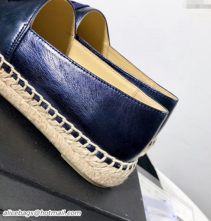 Faux Cheap Chanel Stitching CC Logo Espadrilles GG42613 Blue