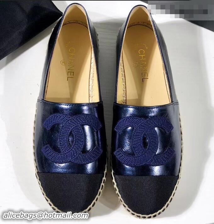 Faux Cheap Chanel Stitching CC Logo Espadrilles GG42613 Blue