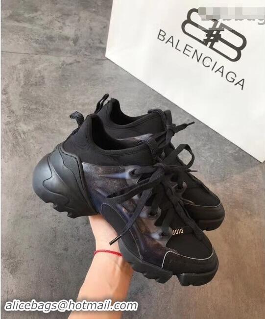 Pretty Style Dior D-Connect Sneakers in Neoprene CD2315 Black 2019