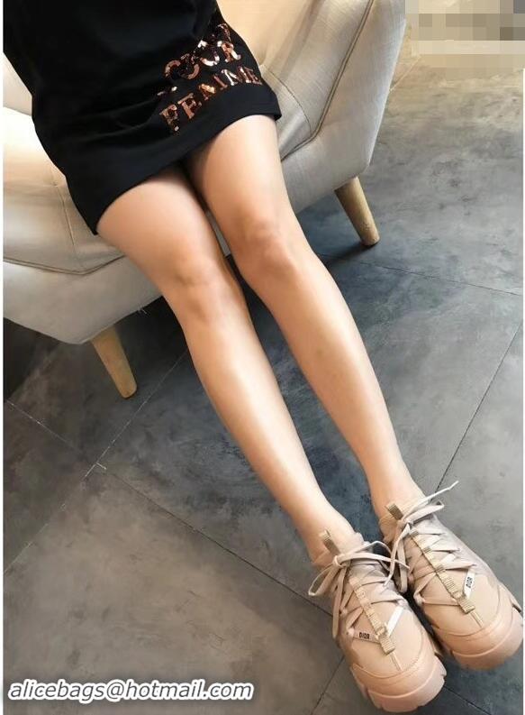 Most Popular Dior D-Connect Sneakers in Neoprene CD2315 Nude 2019