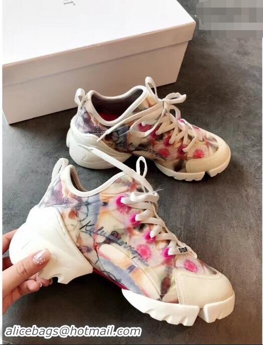 Top Grade Dior D-Connect Sneakers in Neoprene Kaleidoscope Printed CD2318 2019